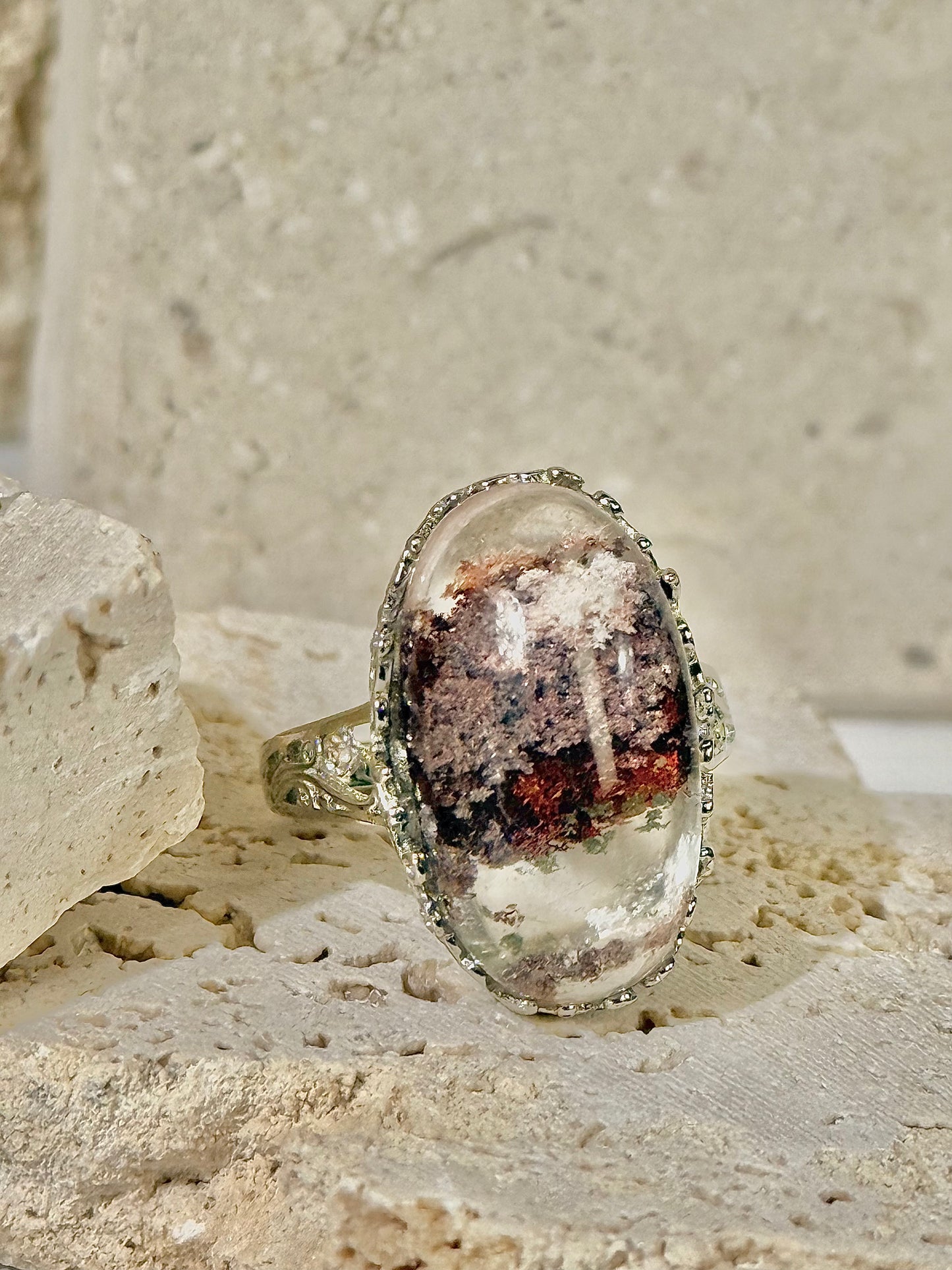 Four Seasons Phantom Quartz Ring – Nature’s Beauty Captured