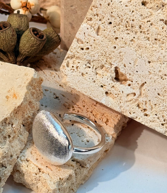 Brushed Silver Ring